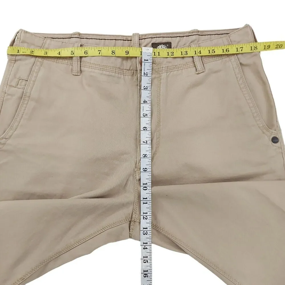 Timberland Pants Mens 34x32 Beige Straight Leg Flat Front Cotton Hiking Outdoor